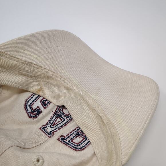 Gap Strapback Baseball Cap Beige Large Adjustable Embroidered 6 Panel Cotton - Picture 8 of 10